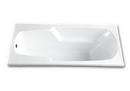 Florestone White 60 x 31-3/4 in. Soaker Drop-In Bathtub Right Drain 