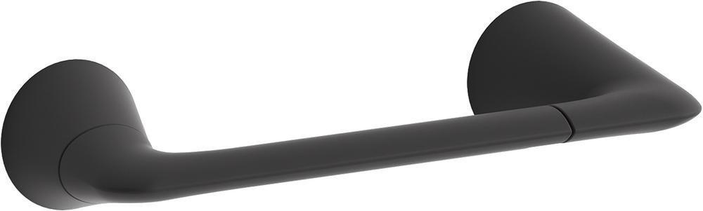KOHLER Matte Black Horizontal and Wall Toilet Tissue Holder 
