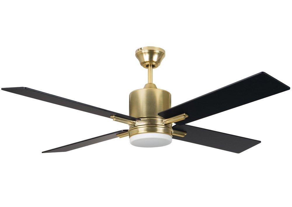 Craftmade Satin Brass 54W 1-Light 4-Blade Integrated LED Ceiling Fan 