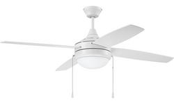 52 in. 4-Blade Indoor Ceiling Fan in White
