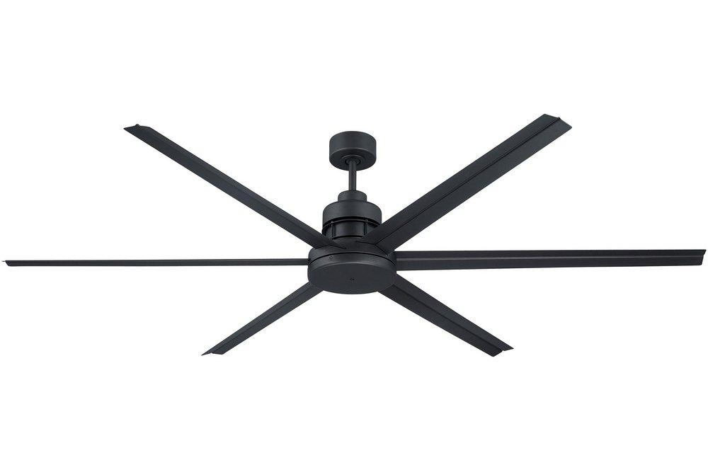 Craftmade Flat Black 33.7W 6-Blade Ceiling Fan 