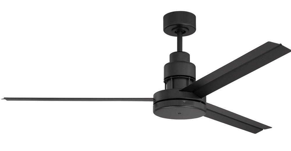 Craftmade Flat Black 54 in. 3-Blade Indoor/Outdoor Ceiling Fan 