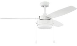 52 in. 3-Blade 2-Light Ceiling Fan in White