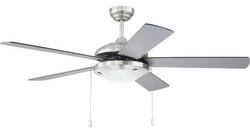 52 in. 5-Blade Indoor/Outdoor Ceiling Fan in Brushed Polished Nickel