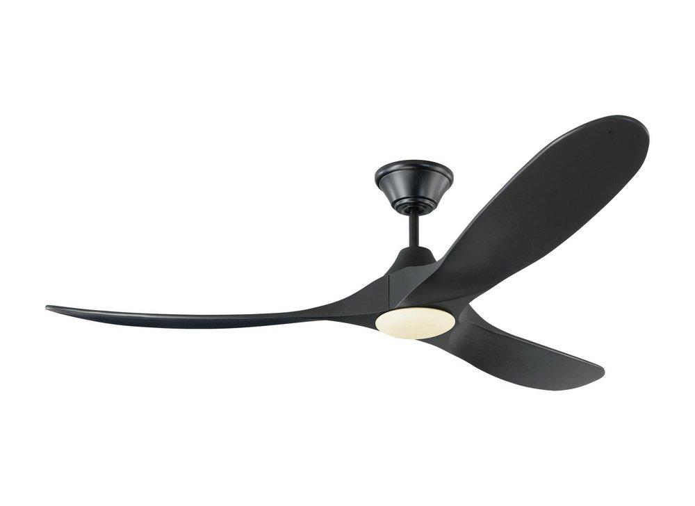 Visual Comfort & Co. Fan Matte Black 29W 1-Light 3-Blade Integrated LED Ceiling Fan 
