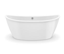 66 x 36 in. Freestanding Bathtub with Rear Center Drain in White