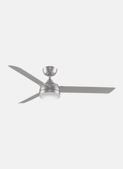 56 in. 66W 1-Light LED Ceiling Fan in Brushed Nickel