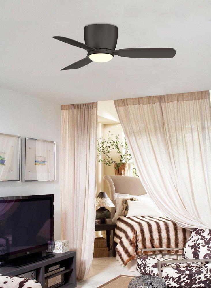 Fanimation Matte Greige 44 in. 3-Blade Indoor/Outdoor Ceiling Fan 