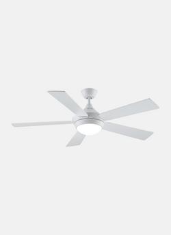 59W 1-Light LED Ceiling Fan in Matte White