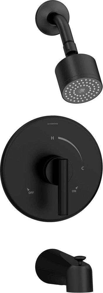 Symmons Industries Matte Black Single Handle Single Function Bathtub & Shower Faucet (Trim Only) 