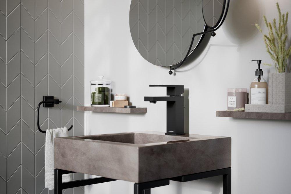 Open Towel Ring in Matte Black 