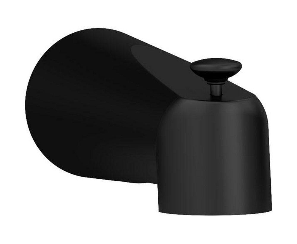 Symmons Industries Matte Black 7 in. Metal Tub Spout 