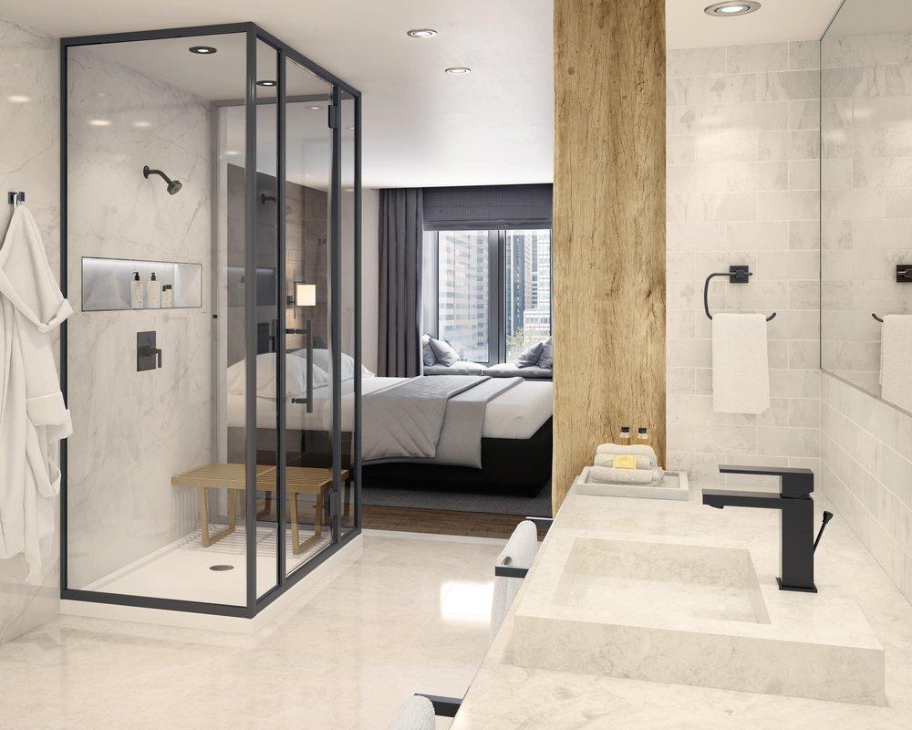 Symmons Industries Matte Black Towel Bar in Matte Black 