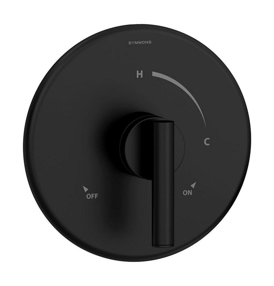 Symmons Industries Matte Black Pressure Balancing Valve Trim 