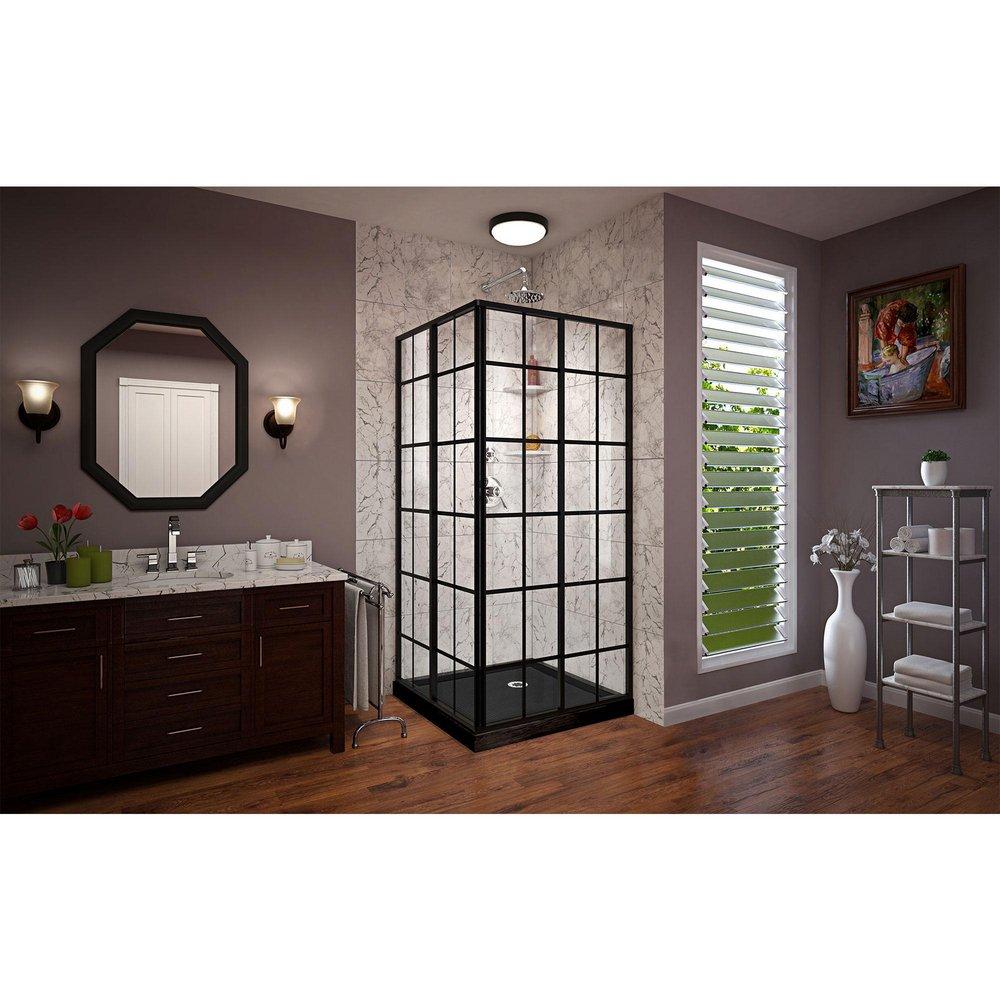 DreamLine Satin Black *CVR* FRENCH CORNER 42X42 SHEN SB B 