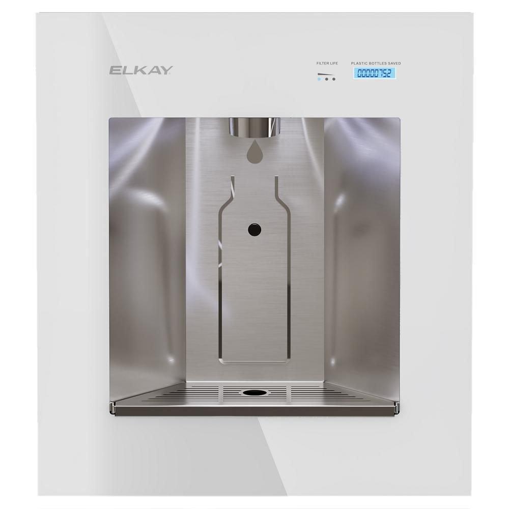 Elkay Aspen White Built-in Stainless Steel Indoor Bottle Filling Station 