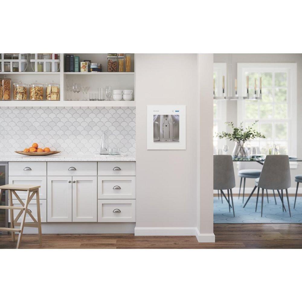 Elkay Aspen White Built-in Stainless Steel Indoor Bottle Filling Station 