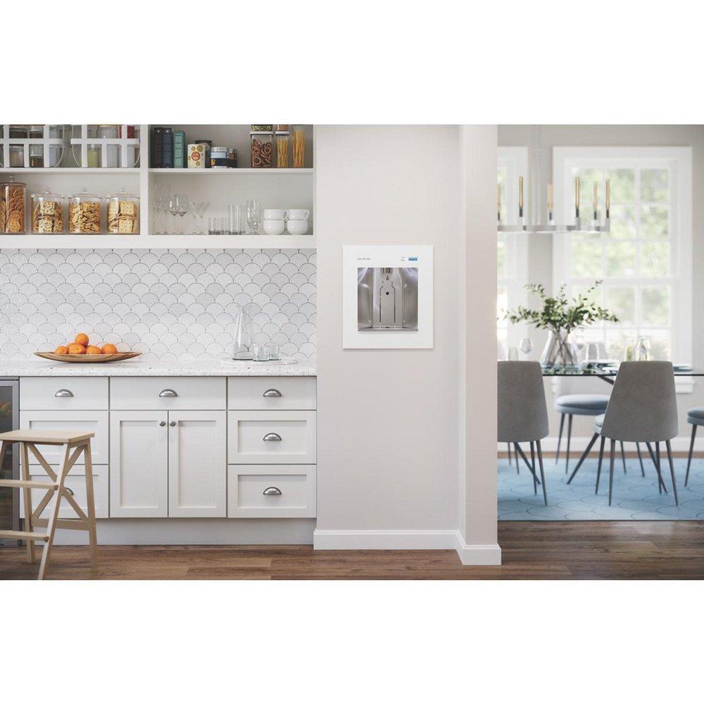 Elkay Aspen White Built-in Stainless Steel Indoor Bottle Filling Station 