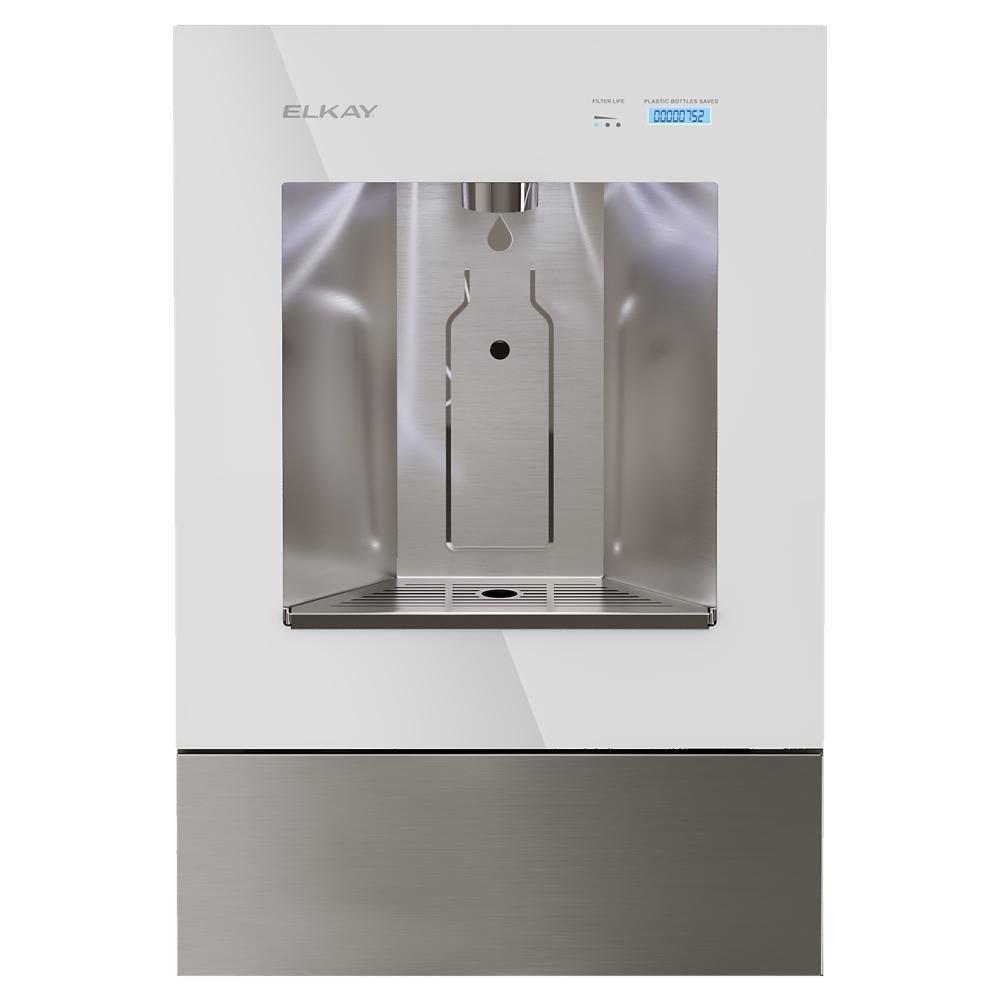 Elkay Aspen White Built-in Stainless Steel Indoor Bottle Filling Station 