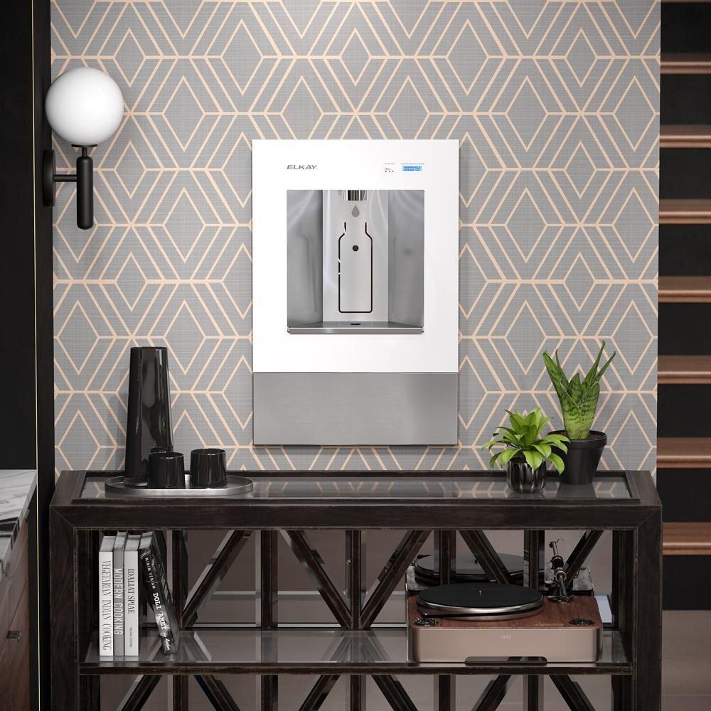 Elkay Aspen White Built-in Stainless Steel Indoor Bottle Filling Station 