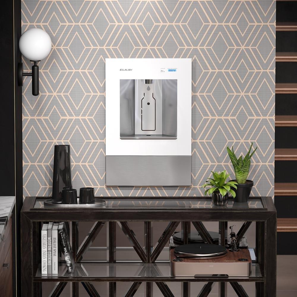 Elkay Aspen White Built-in Stainless Steel Indoor Bottle Filling Station 