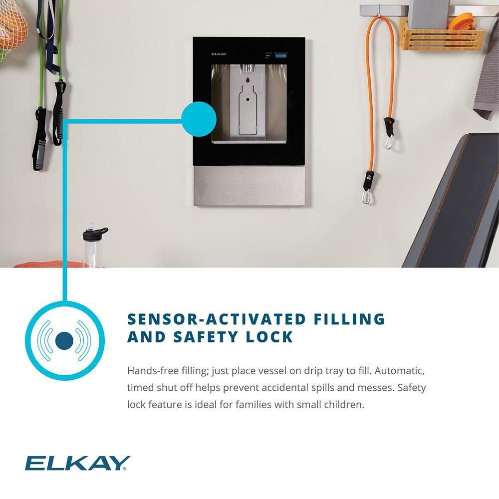 Elkay Midnight Built-in Stainless Steel Indoor Bottle Filling Station 