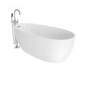 67 x 31-1/2 in. Freestanding Bathtub Universal Drain in White
