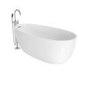 67 x 31-1/2 in. Freestanding Bathtub Universal Drain in White 