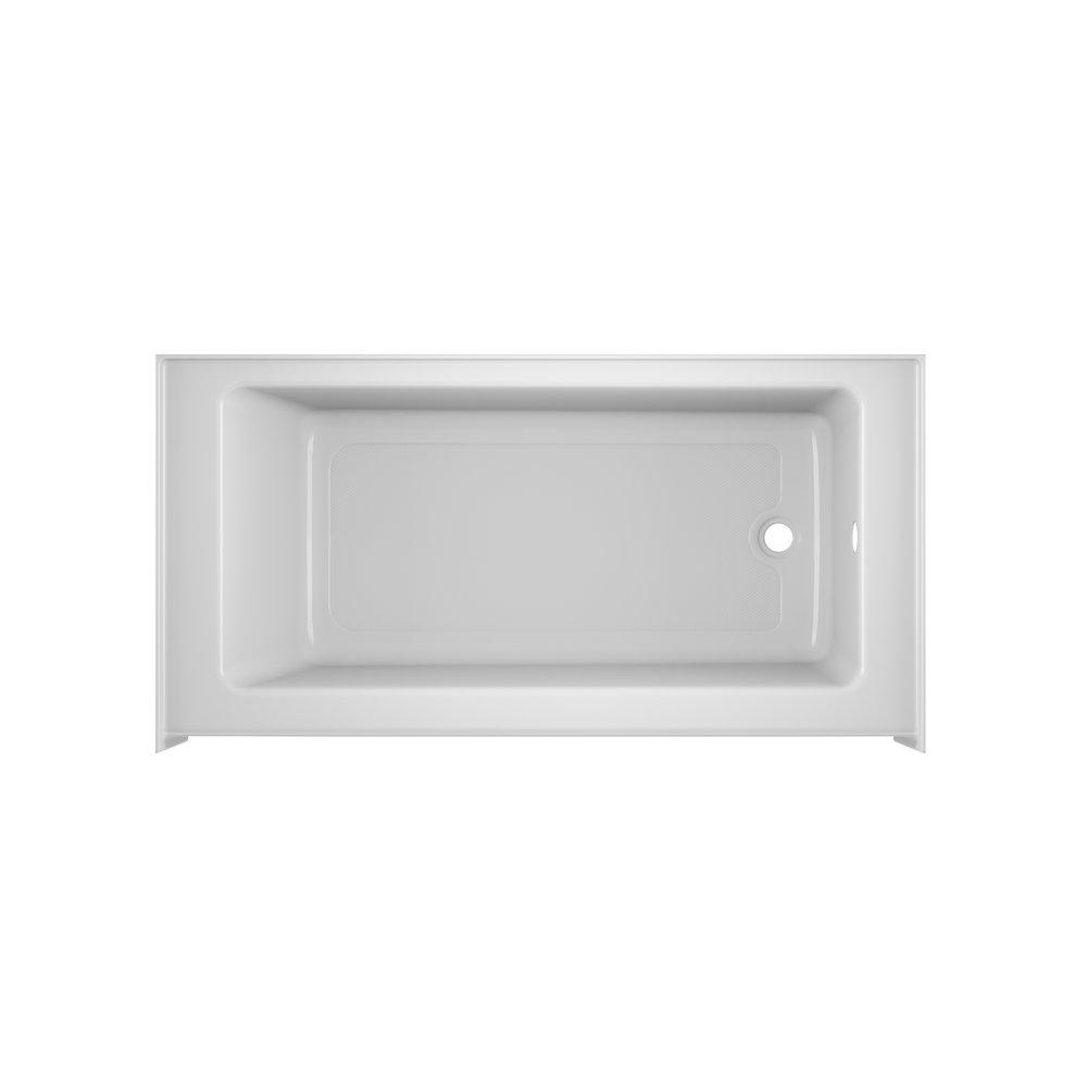 JACUZZI® White 60 x 30 in. Soaker Alcove Bathtub with Right Drain 