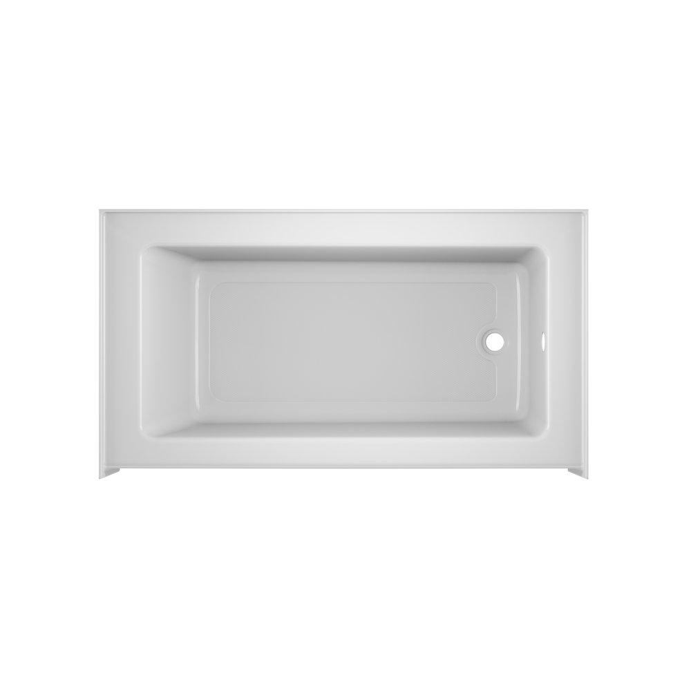 JACUZZI&reg; White 60 x 32 in. Soaker Alcove Bathtub with Right Drain 