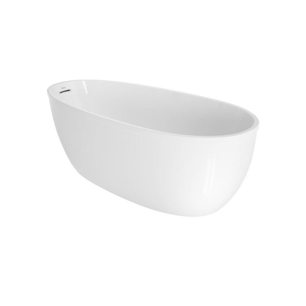 JACUZZI® White 59 x 30 in. Freestanding Bathtub with Center Drain 