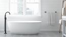 JACUZZI® White 59 x 30 in. Freestanding Bathtub with Center Drain 