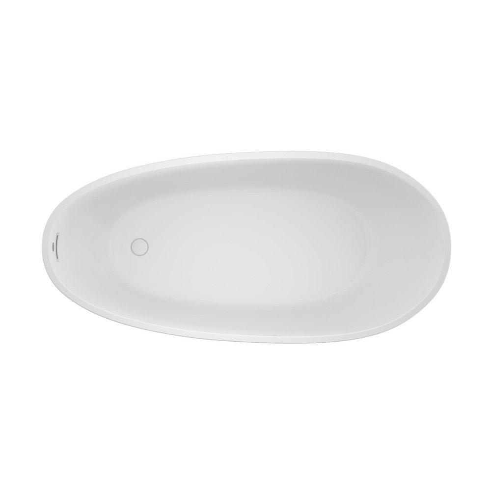 JACUZZI® White 59 x 30 in. Freestanding Bathtub with Center Drain 