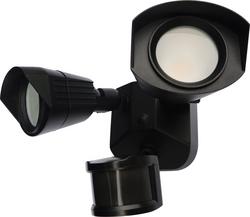 20W 2-Light LED Dual Head Security Light in Black