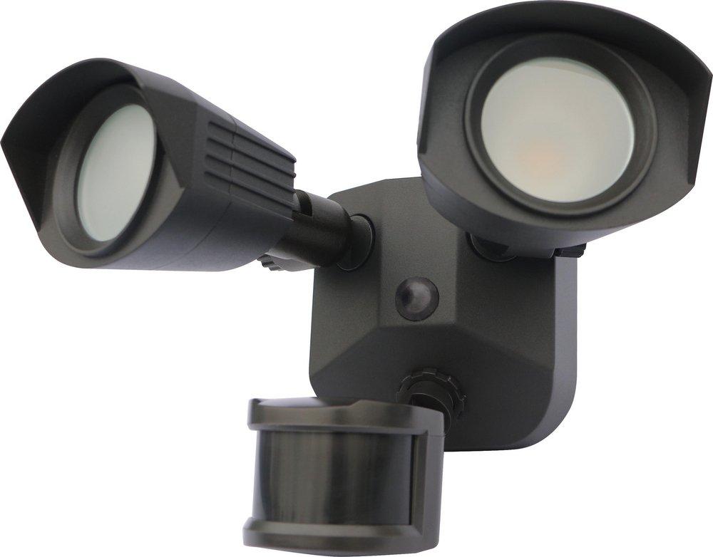 NUVO Bronze 20W 1-Light LED Dual Head Security Light 