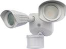 20W 1-Light LED Dual Head Security Light in White