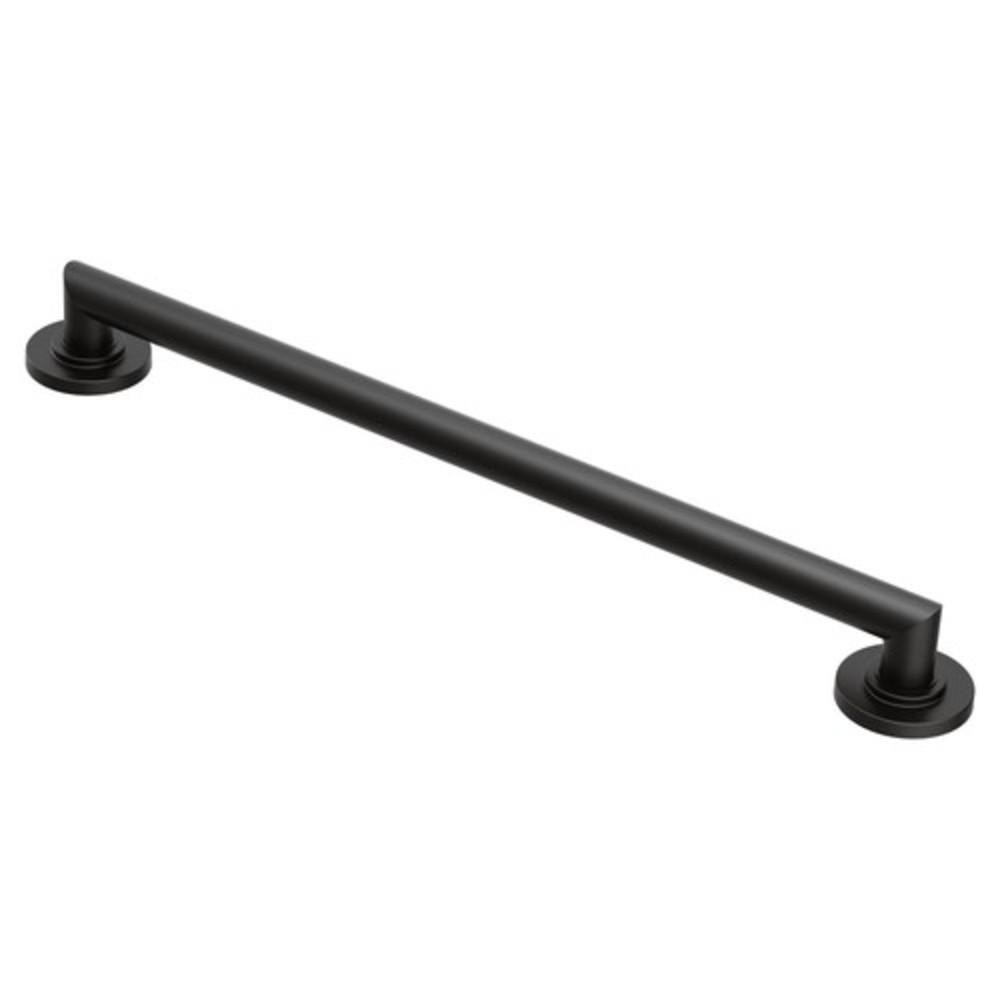 Moen Matte Black Grab Bar in Matte Black 