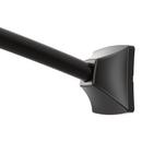 72 in. Wall Mount Curved Shower Rod in Matte Black