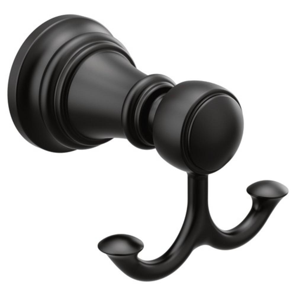 Moen Matte Black 2-Hook Robe Hook 