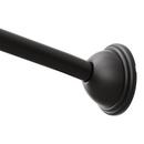 72 in. Wall Mount Curved Shower Rod in Matte Black