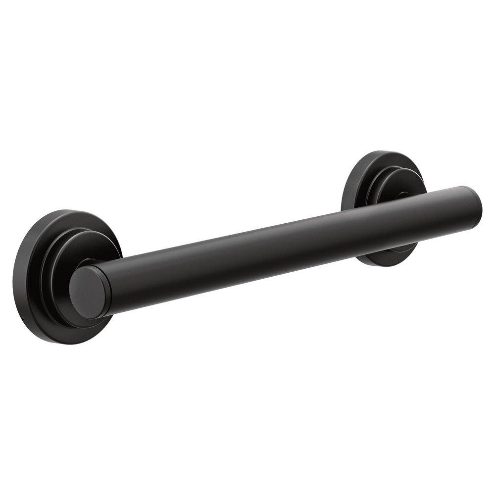 Moen Matte Black 12 in. Grab Bar 
