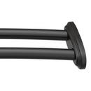 59 in. Wall Mount Curved Shower Rod in Matte Black