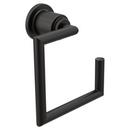 Rectangular Open Towel Ring in Matte Black