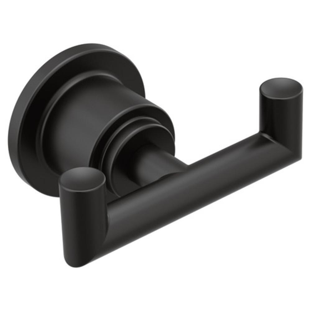 Moen Matte Black 2 Robe Hook 