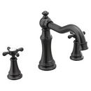 Moen Matte Black Two Handle Bathroom Sink Faucet Cross Handle 