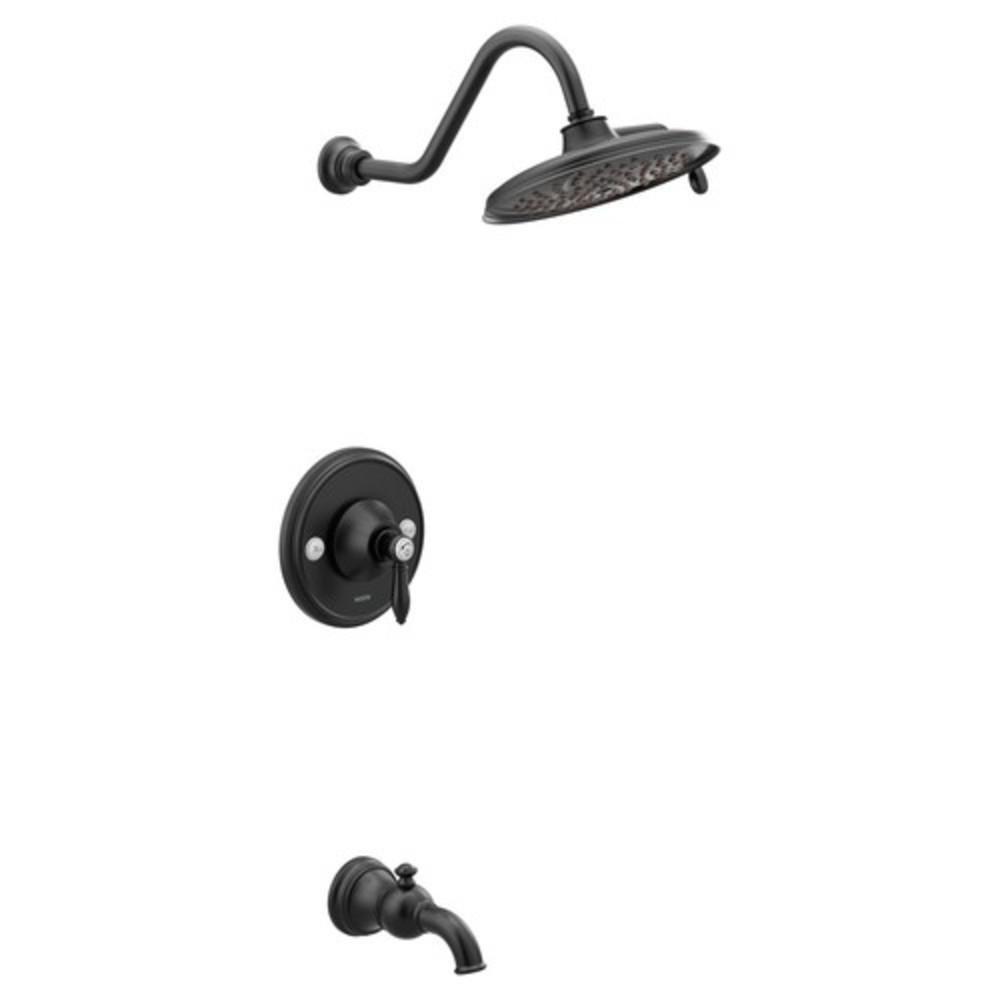 Single Handle Multi Function Bathtub & Shower Faucet in Matte Black (Trim Only) 