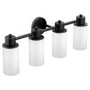 Moen Matte Black 100W 4-Light Medium E-26 Vanity Fixture 