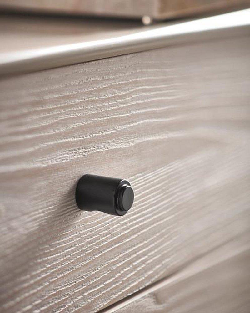 Moen Matte Black 1-19/100 in. Brass Cabinet Knob 