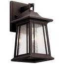 75W 1-Light 12-1/2 in. Outdoor Wall Sconce in Rubbed Bronze