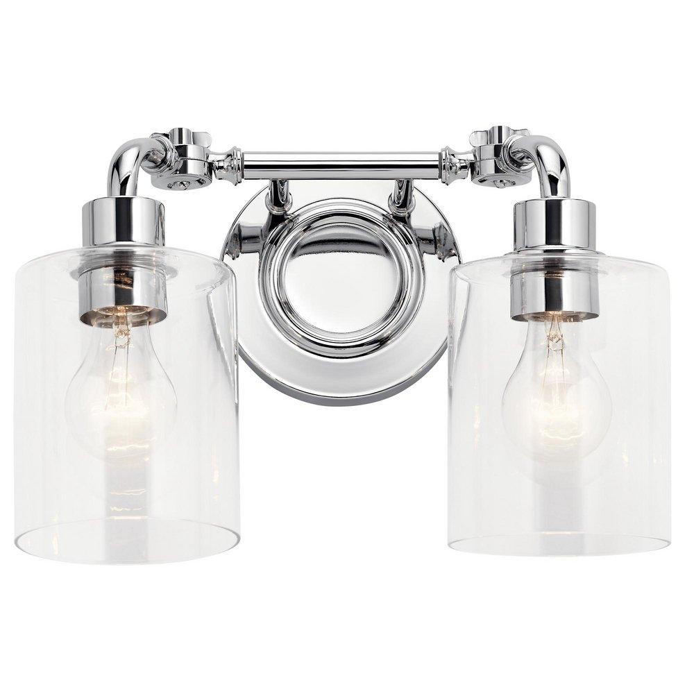Elan Lighting Chrome 75W 2-Light Medium E-26 Vanity Fixture 
